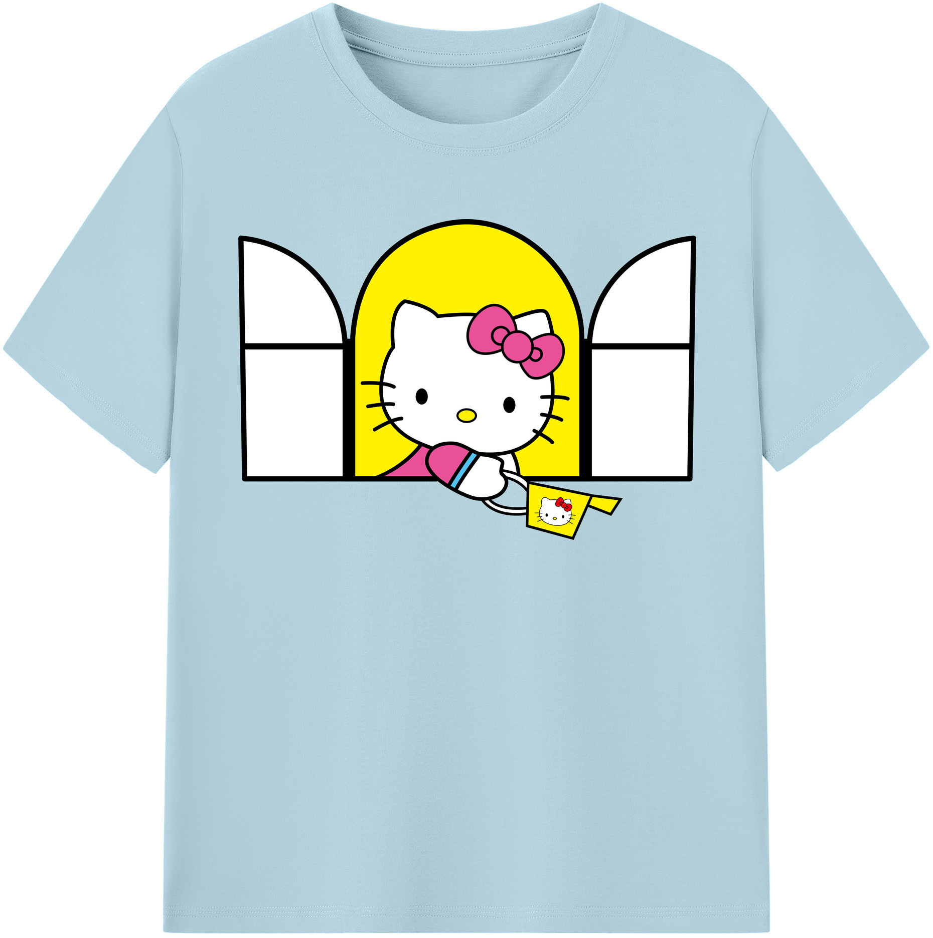 （画像用） Hello Kitty ハローキティ 綿100％半袖Tシャツ（フロントプリント）